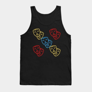 Colorful Theatre Pattern Mask Tank Top